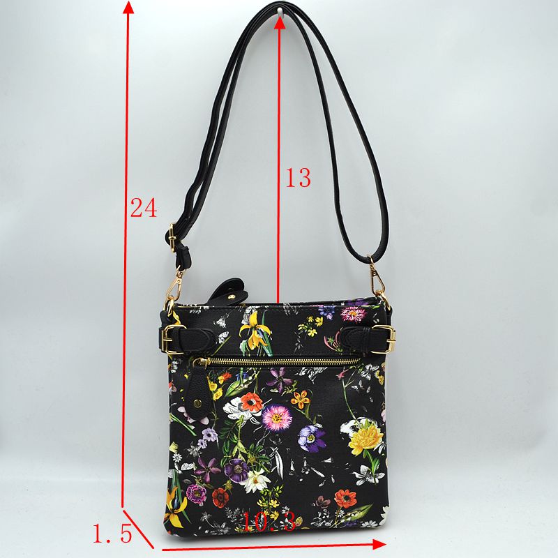 Meadow Floral Crossbody Bag - Green - Crossbody Bags