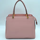Structured Top Handle Handbag with Zipper Closures - Blush - Hand Bag