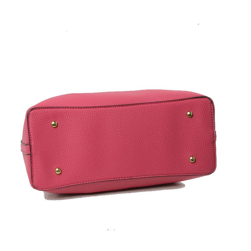 Structured Top Handle Handbag with Zipper Closures - Hand Bag