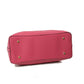 Structured Top Handle Handbag with Zipper Closures - Hand Bag