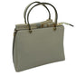 Textured Faux Leather Top Handle Tote Bag