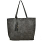 Reversible Faux Leather Tote Bag Vegan Tassel Handbag - Tote Bag