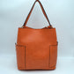 2-in-1 Chic Satchel Side Pocket Bucket Bag with Long Strap - Tote Bag