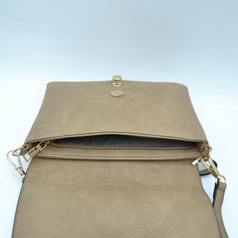 Knot Accent Flap Crossbody Bag with Adjustable Strap - Cross Body Bag