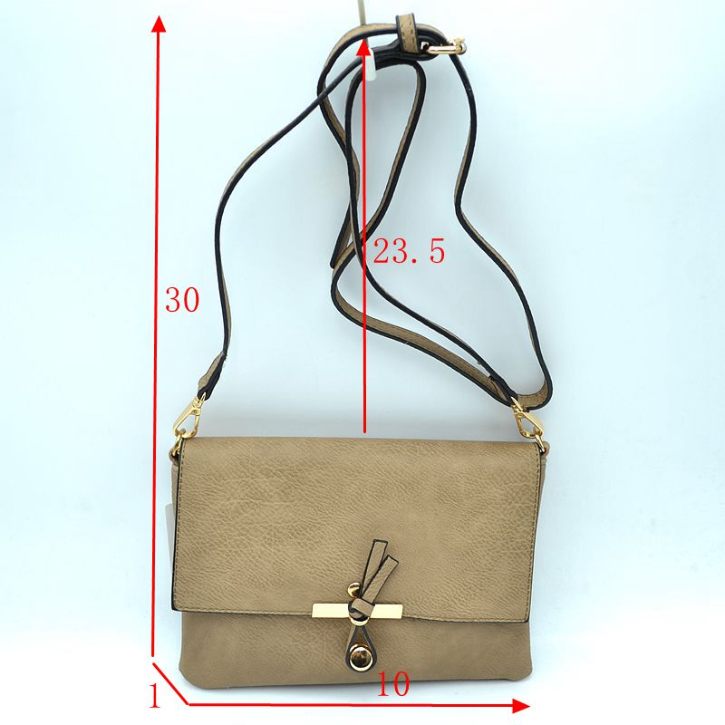 Knot Accent Flap Crossbody Bag with Adjustable Strap - Cross Body Bag
