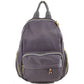 Multi-Pocket Casual Backpack with Metallic Zippers - Gray - Backpacks