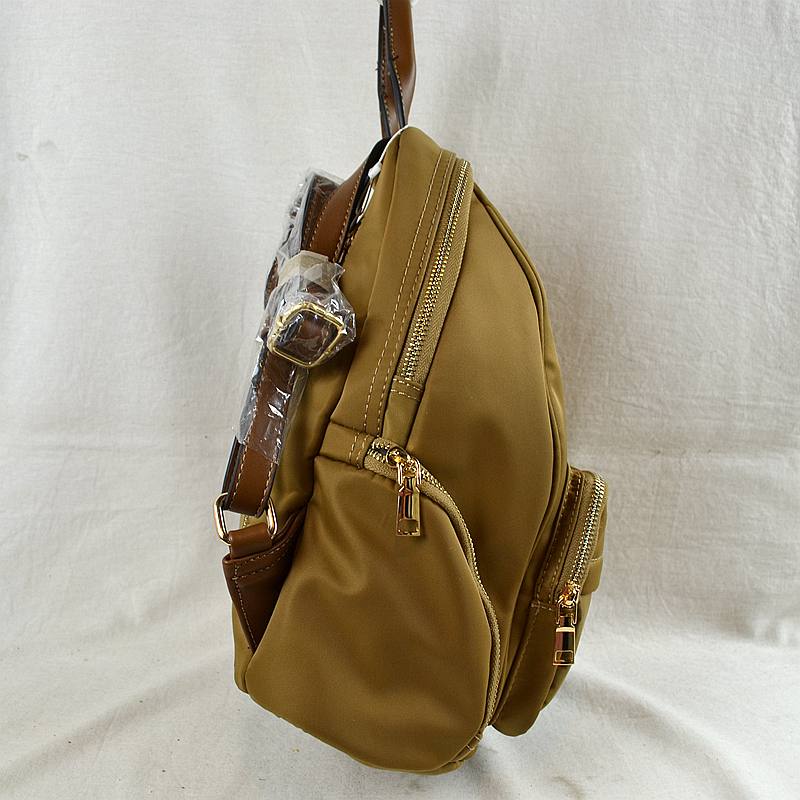 Multi-Pocket Casual Backpack with Metallic Zippers - Backpacks