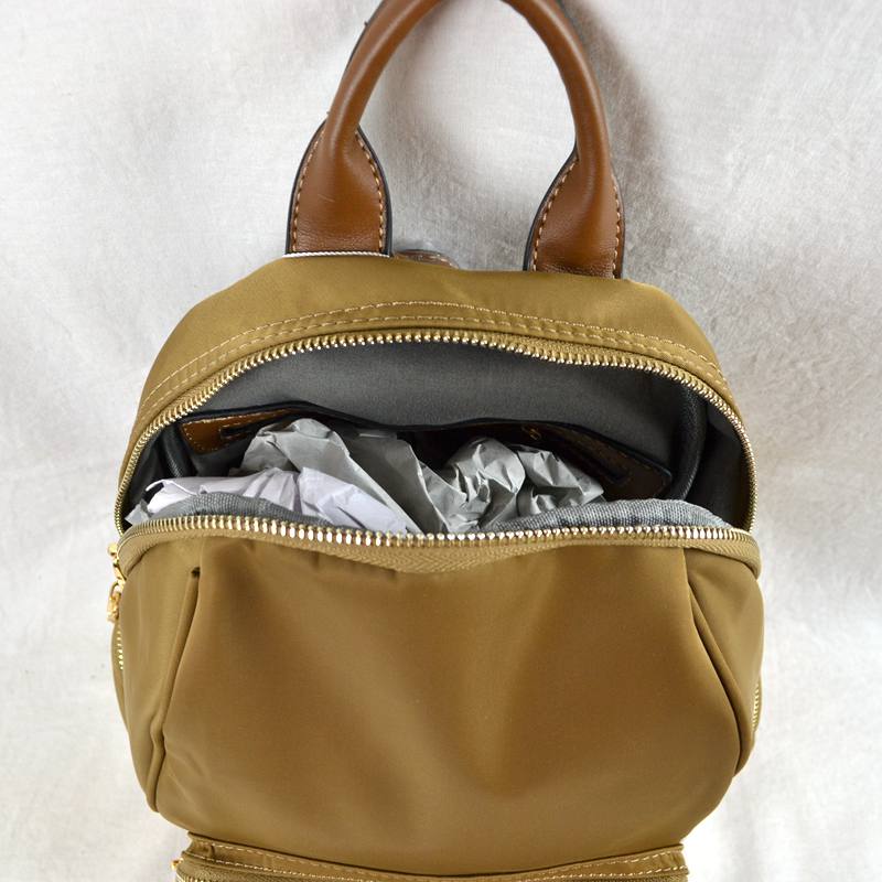 Multi-Pocket Casual Backpack with Metallic Zippers - Backpacks