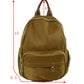 Multi-Pocket Casual Backpack with Metallic Zippers - Backpacks