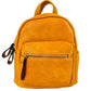 Textured Mini Backpack with Front Zipper Pocket - Yellow - Backpacks