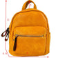 Textured Mini Backpack with Front Zipper Pocket - Backpacks