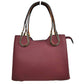 Dark Purple Textured Faux Leather Horseshoe Handle Women's Tote Bag, featuring an eye-catching textured faux leather exterior and a horseshoe-shaped handle. The bag has a spacious interior, perfect for days when you need to carry a lot of items. Its structure and design ensure that your items will stay secure even on the go.