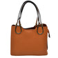 Textured Faux Leather Horseshoe Handle Women's Tote Bag