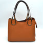 Textured Faux Leather Horseshoe Handle Women’s Tote Bag - Tote Bag