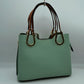 Textured Faux Leather Horseshoe Handle Women’s Tote Bag - Tote Bag