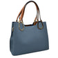 Royal Blue Textured Faux Leather Horseshoe Handle Women's Tote Bag, featuring an eye-catching textured faux leather exterior and a horseshoe-shaped handle. The bag has a spacious interior, perfect for days when you need to carry a lot of items. Its structure and design ensure that your items will stay secure even on the go.
