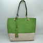 2 n1 Vegan Tote Handbag Pouch Faux Leather Tote Bag - Green - Tote Bag