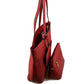 3 In 1 Large Soft Faux Leather Womens Tote Handbags - Tote Bag