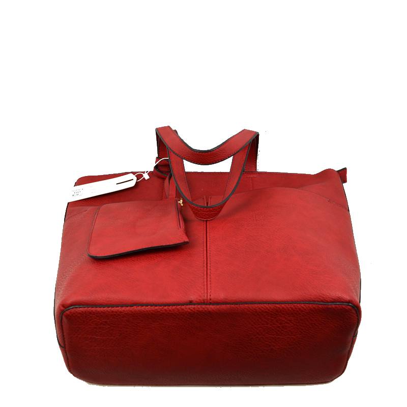 3 In 1 Large Soft Faux Leather Womens Tote Handbags - Tote Bag