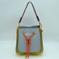 Color-Block Drawstring Bucket Bag with Multi-Strap Options - Gray - Bucket Bag