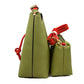 Pebbled Bucket Bag with Contrast Ring Accent and Top Handle - Bucket Bag