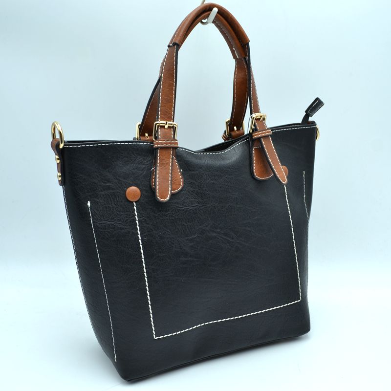 Vegan Leather Tote Shoulder Handbags For Women - Tote Bag