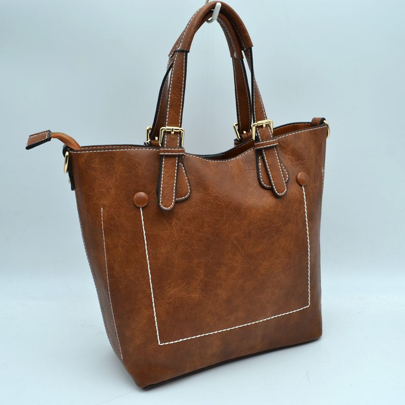 Vegan Leather Tote Shoulder Handbags For Women - Tote Bag