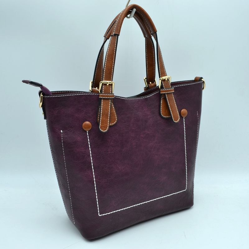 Vegan Leather Tote Shoulder Handbags For Women - Tote Bag