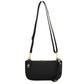 Pebbled Crossbody Clutch Bag with Removable Straps - Black - Crossbody Bag