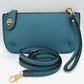 Pebbled Crossbody Clutch Bag with Removable Straps - Crossbody Bag