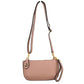 Pebbled Crossbody Clutch Bag with Removable Straps - Blush - Crossbody Bag