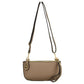 Pebbled Crossbody Clutch Bag with Removable Straps - Stone - Crossbody Bag