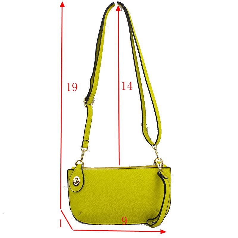 Pebbled Crossbody Clutch Bag with Removable Straps - Crossbody Bag