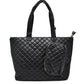 2-in-1 Large Quilted Zipper Tote with Pouch - Tote Bag