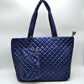 2-in-1 Large Quilted Zipper Tote with Pouch - Tote Bag