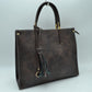 Large Shoulder Vegan Leather Tassel Handbag For Women - Tote Bag