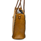 Women’s Studded Faux Leather Whipstitch Shoulder Bag Tote - Tote Bag