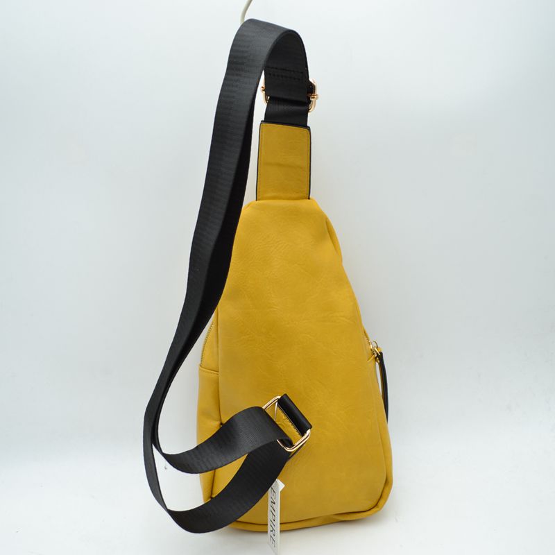 Zippered Crossbody Sling Bag with Adjustable Strap - Sling Bag