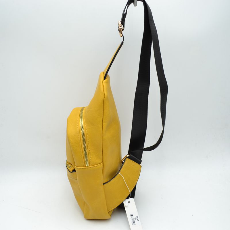 Zippered Crossbody Sling Bag with Adjustable Strap - Sling Bag