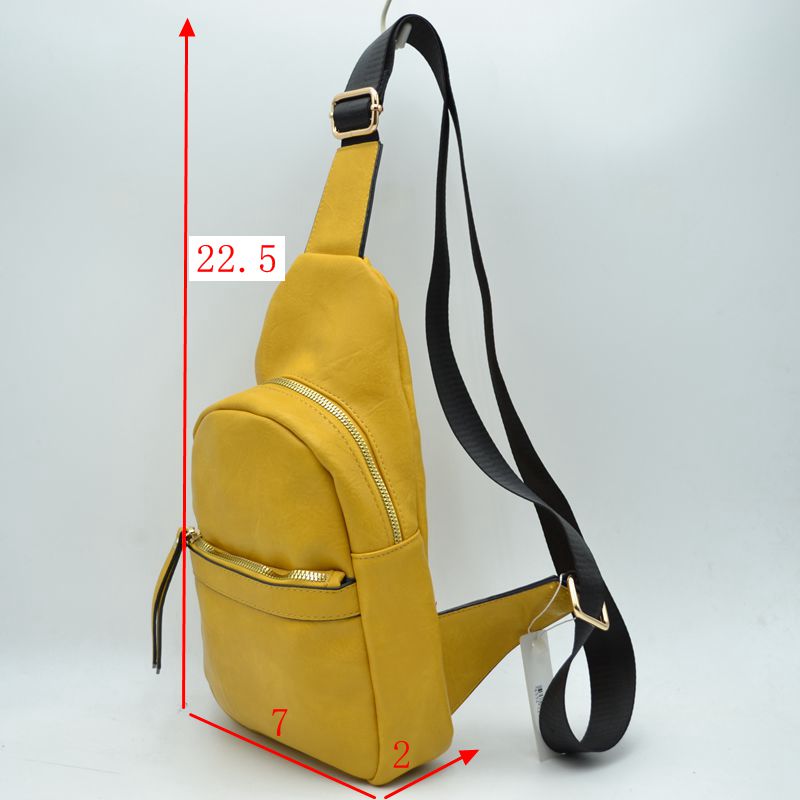 Zippered Crossbody Sling Bag with Adjustable Strap - Sling Bag