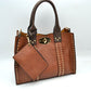 Harper Studded Turn Lock Satchel Set