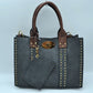 Harper Studded Turn Lock Satchel Set