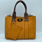 Harper Studded Turn Lock Satchel Set