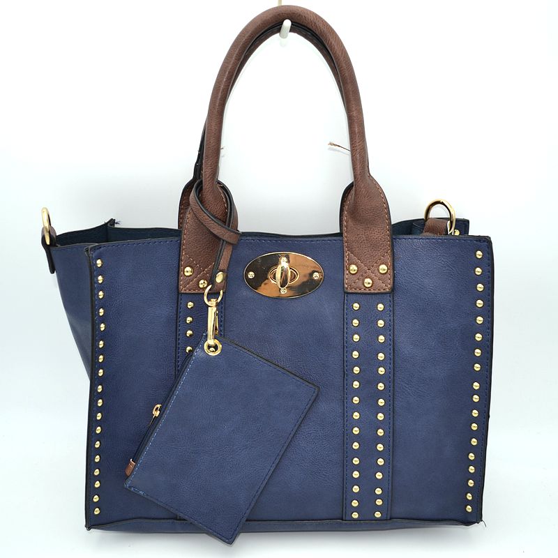 Harper Studded Turn Lock Satchel Set