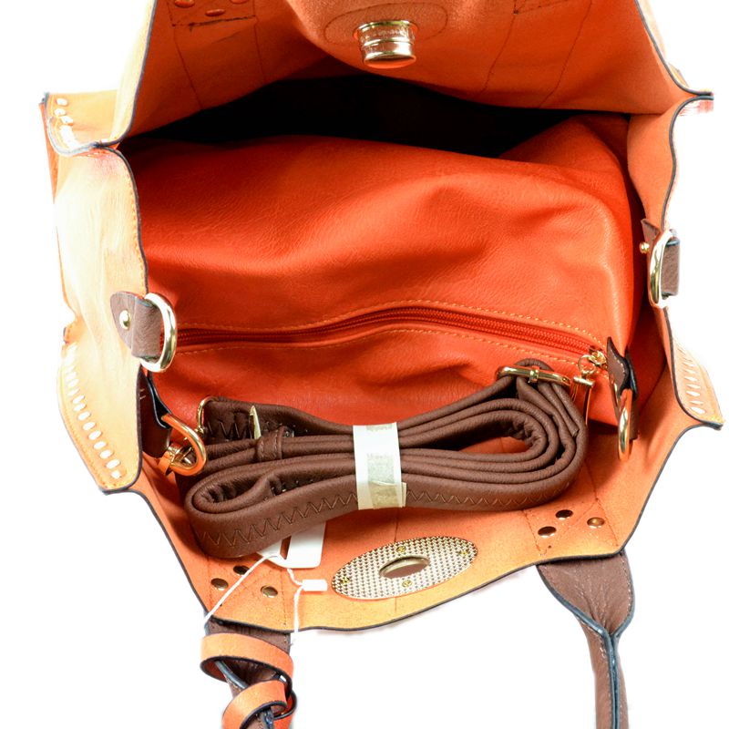 Harper Studded Turn Lock Satchel Set