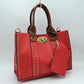 Harper Studded Turn Lock Satchel Set