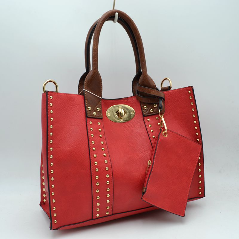 Harper Studded Turn Lock Satchel Set