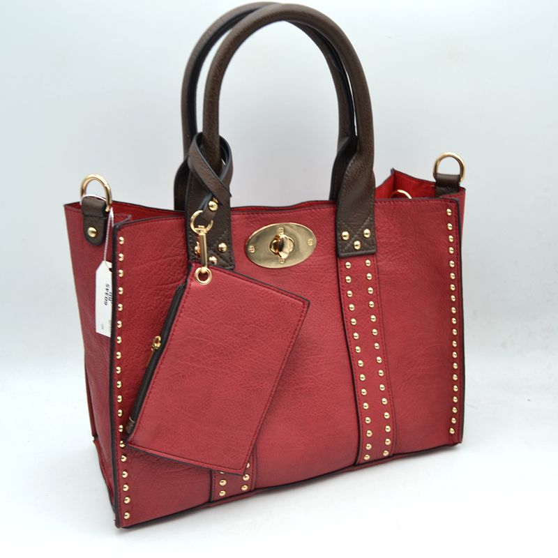 Harper Studded Turn Lock Satchel Set