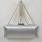 Elegant Studded Crystal Clutch Womens Evening Bag - Silver - Evening Bags