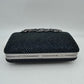 Studded Evening Clutch with Ornate Leaf Clasp Detail - Clutch Bags